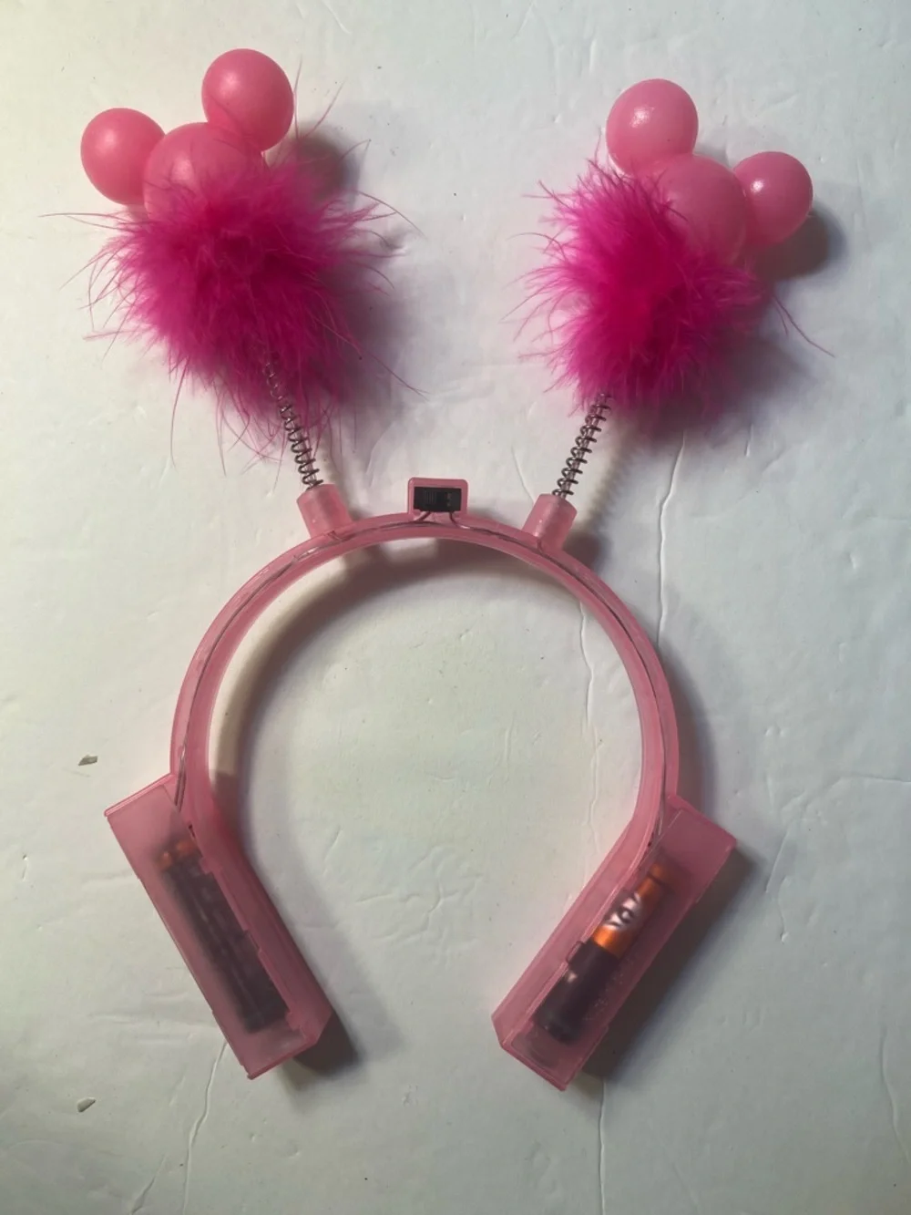 Pink Feather Pom Headband for Kids
